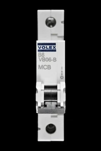 VOLEX 6 AMP CURVE B 6kA MCB CIRCUIT BREAKER VB06-B - Picture 1 of 6