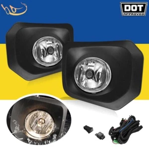 Pair Fit 2016-2023 Toyota Tacoma SR SR5 Bumper Black DRL Fog Lights Lamp w/Bulbs - Picture 1 of 9