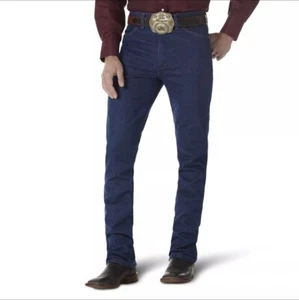 Wrangler Men's Cowboy Cut Slim Fit Indigo Jeans 936PWD Size 33x36 New - Picture 1 of 18