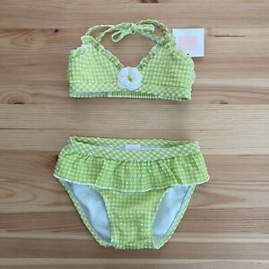 NWT JANIE AND JACK A Taste of Capri Green Gingham Swim Suit Size 12-18 Months