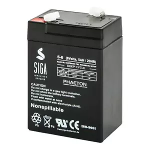 Blei Gel Akku 6V 5AH Batterie Notstrom USV Rasen Solar Mäher 4,5Ah 4Ah 6Volt - Bild 1 von 7