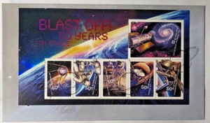 2007 Blast Off! 50 Years in Space Minisheet First Day Cover - Picture 1 of 4