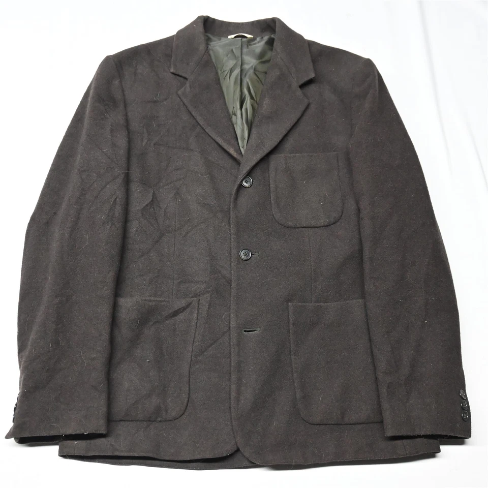 Vtg Gap Small Brown Flannel Wool Blend Mens Blazer Sport Coat Jacket - Image 1 of 4