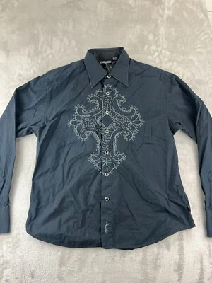 Fender Guitars Custom Shop Embroidered Cross Black Button Shirt by DaVinci Sz XL - Image 1 of 4