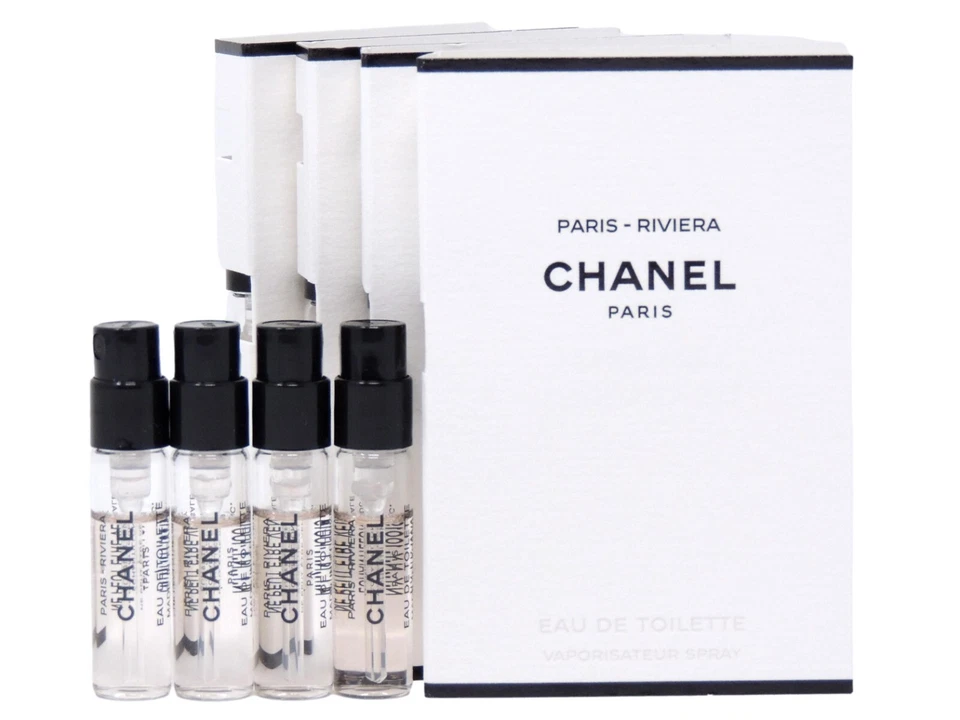 CHANEL PARIS RIVIERA EDT 1,5 ml 0,05 fl oz x 4 viales de muestra de spray de colonia perfume Foto 1 de 1