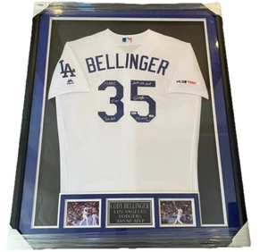 Cody Bellinger Signed Autographed Framed 2019 NL MVP Stat Jersey Fanatics Authen - Picture 1 of 3