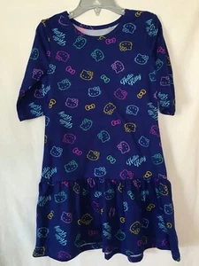 New Sanrio Hello Kitty Navy Blue Soft Dress Girls Cat Kitten Many Sizes - Picture 1 of 2
