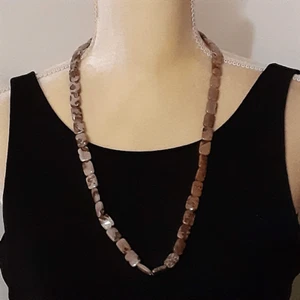 ¿Jaspe piedra pulida natural? collar cuentas 23" sin cierre - Imagen 1 de 5
