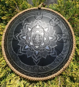 13" Lotos Panzer Trommel und Seil Deko. Handpan, Steel Tongue Drum - Bild 1 von 10