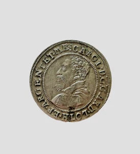 1601-1605 FRANCE Bishopric of Strasbourg Teston Silver Coin Charles of Lorraine - Picture 1 of 5