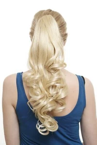 Hair Piece Ponytail Noble Curls Blonde Light Blonde Very Long 50cm SA06-1003 - Picture 1 of 4
