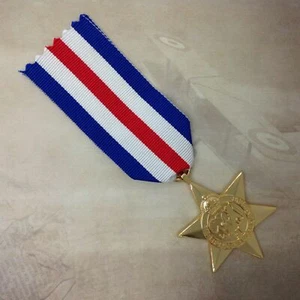 FRANCE & GERMANY STAR MEDAL | GOLD TONE | WWII | WORLD WAR TWO | CAMPAIGN  - Imagen 1 de 1