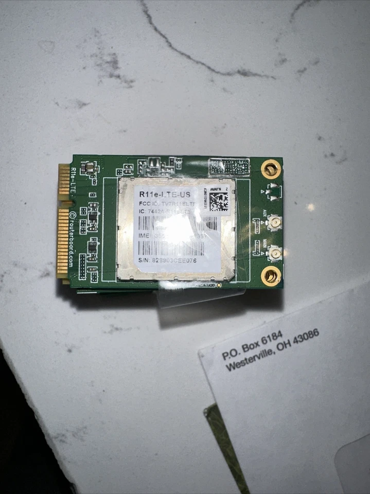 MIKROTIK 3G/4G/LTE 150Mbps miniPCI-e card for M2M for USA band R11e-LTE-US - Image 1 of 1