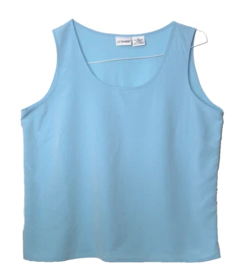 BLUSA SIN MANGAS LIZ BAKER mujer talla 14 turquesa claro sin mangas sedosa ligera Foto 1 de 4