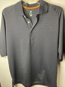 Bolle Brand Men’s Golf Polo Smokey Gray w/ White Stripes Shirt Sz Small - Picture 1 of 4