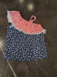 4th Of July Girls Shirt 4t - Picture 1 of 3