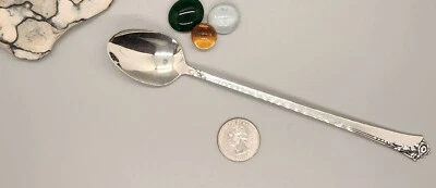 优雅复古冰茶勺锦缎玫瑰 - 1946 纯银 — 第 1/4 张图片