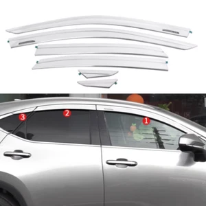For Lexus NX 2022-2024 Silver Window Wind Visors Rain Guard Vent Deflectors - Picture 1 of 5
