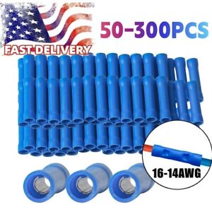 50-300PCS Insulated Straight Butt Wire Connectors Electrical Crimp Terminals