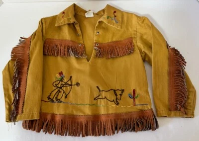 Disfraz de indio nativo americano vintage Sears para niños talla 4 Foto 1 de 4