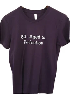 "60" Damen Geburtstag T-Shirt Deep Purple XL (fällt klein aus). - Bild 1 von 5