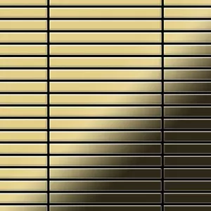 Mosaico azulejo macizo metal latón laminado oro 1,6 mm fuerte BM lineal - Imagen 1 de 5