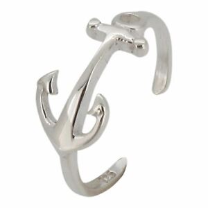 Sterling Silber Anker Design Toe Ring durch Tastendruck Schmuck-verstellbar - 925