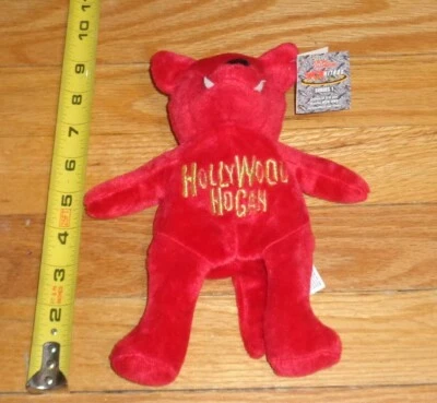 1999 WCW NWO Racing Champions Hulk Hogan Beanie Baby Bear WWE Series 1 Gold  - Image 1 of 2