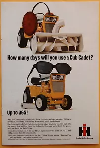 International Harvester Cub Cadet Garden Tractor 1969 Magazine Print Ad - Foto 1 di 1