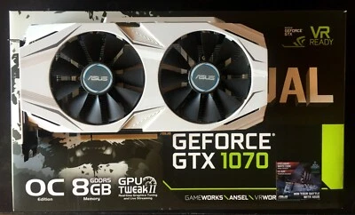 ASUS Dual OC GeForce GTX 1070 8GB GDDR5 SCHEDA VIDEO - Immagine 1 di 4