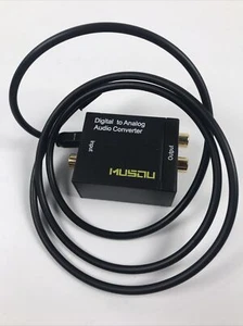 Adaptador convertidor de audio RCA óptico digital coaxial a analógico Musou - Imagen 1 de 5