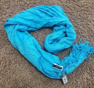 Apt. 9 Baby Blue Pashmina Fashion Wrap Scarf With Fringe Bottom - Picture 1 of 4