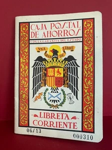 CAJA POSTAL DE AHORROS LIBRETA CORRIENTE ESPAÑA VINTAGE - Imagen 1 de 9