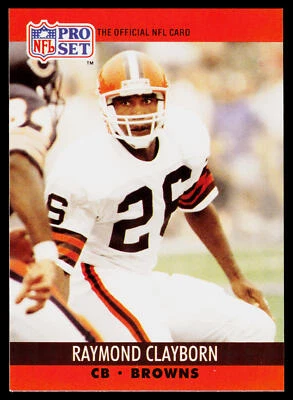 Raymond Clayborn, 1990 Pro Set, #471, Cleveland Browns, - Image 1 of 2
