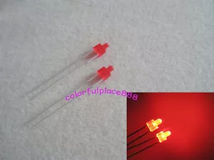 100 pz, 2 mm diodi LED rossi diffusi led rotondi luce obiettivo rosso nuovo - Foto 1 di 2