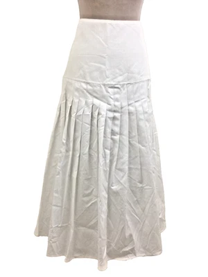 Jaeger Women's Skirt Size 14 White Pleats Fabric Mix Zip A-line Midi New F1 - Image 1 of 4