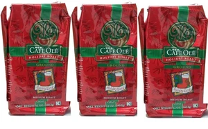 HEB Cafe Ole Ground Coffee 12oz Bag Pack of 3 Holiday Blend - Picture 1 of 1