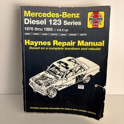 Mercedes Benz Diesel 1976-85 Automotriz Serie 123 Haynes Manual de Reparación 63012 Foto 1 de 3