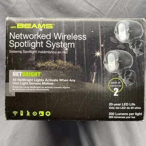 Mr. Beams MBN352 NetBright LED Wireless Motion Sensing Spotlight System 2-Pack - Picture 1 of 6