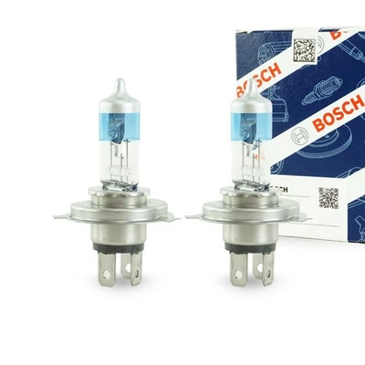 2x BOSCH H4 Ultra White 4200K Halogen Glühbirne Leuchtmittel 12V 60/55W +40% - Bild 1 von 4