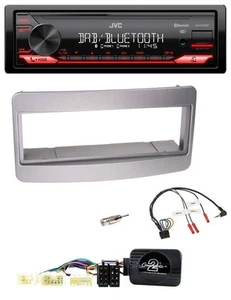 JVC DAB Lenkrad Bluetooth USB Autoradio für Toyota RAV 4 2001-2006 dunkelsilber - Bild 1 von 9