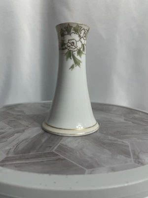 Jarrón antiguo pintado a mano Nippon Morimura - Florero de porcelana floral con adornos dorados Foto 1 de 4