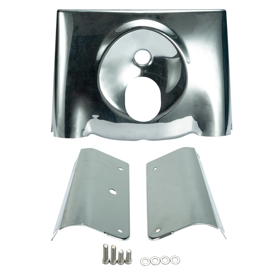 Headlight panel Smooth 3-Piece Fork Tins Covers Kit Fit For Harley Softail Delux - Image 1 of 4