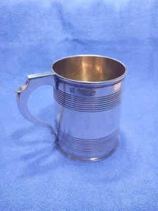 Tazza battesimo argento sterling 1856 Exeter modello foderato Josiah Williams - Foto 1 di 24