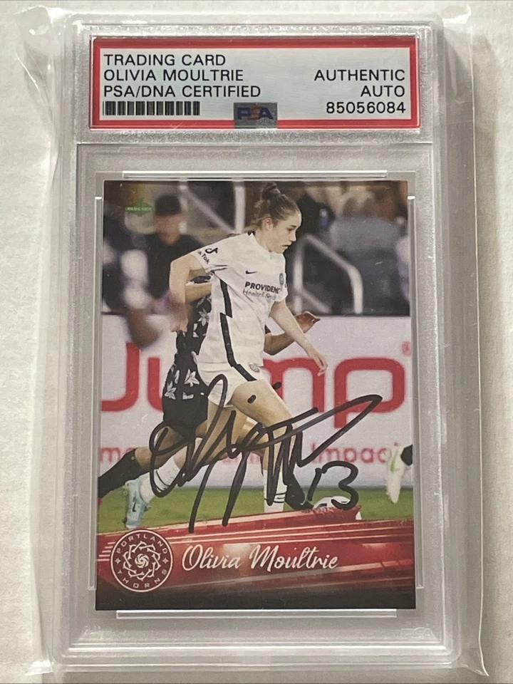 Olivia Moultrie 2021 Parkside NWSL RC Rookie Auto Autograph PSA Authentic Thorns - Image 1 of 2
