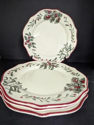 LOTE DE 4 platos de cena Better Homes & Gardens COLECCIÓN PATRIMONIO WINTER FOREST Foto 1 de 4