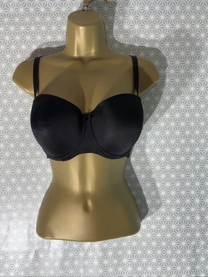 Womens New Look Uk 32F Black Padded Underwired Strapless Multi Way Balcony Bra - Image 1 of 4