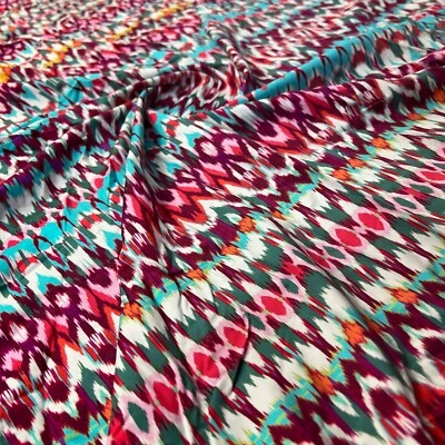 Tela étnica tribal de diseño azteca spandex elástica 60" de ancho por yarda para trajes de baño Foto 1 de 4