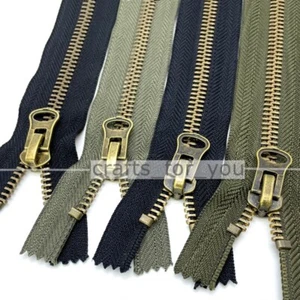 NO.8 CLOSED END METAL ZIPPER 12CM -25CM SEWING ZIP FOR PANTS POCKET/BAG/CRAFTS - Picture 1 of 10