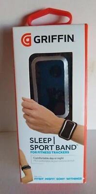 Griffin Black Sleep Sport Band for Fitness Trackers GB40139 Fits Fitbit and more - Image 1 of 4
